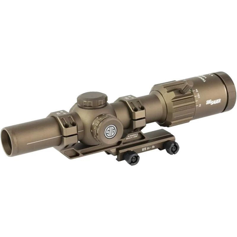 SIG SAUER Tango-MSR LPVO 1-8x24mm 30mm Maintube SFP Riflescope – Shockproof Waterproof Fogproof Hunting Rifle Scope with Illuminated MSR BDC-8 Reticle – Lens Covers & Cantilever Mount Included