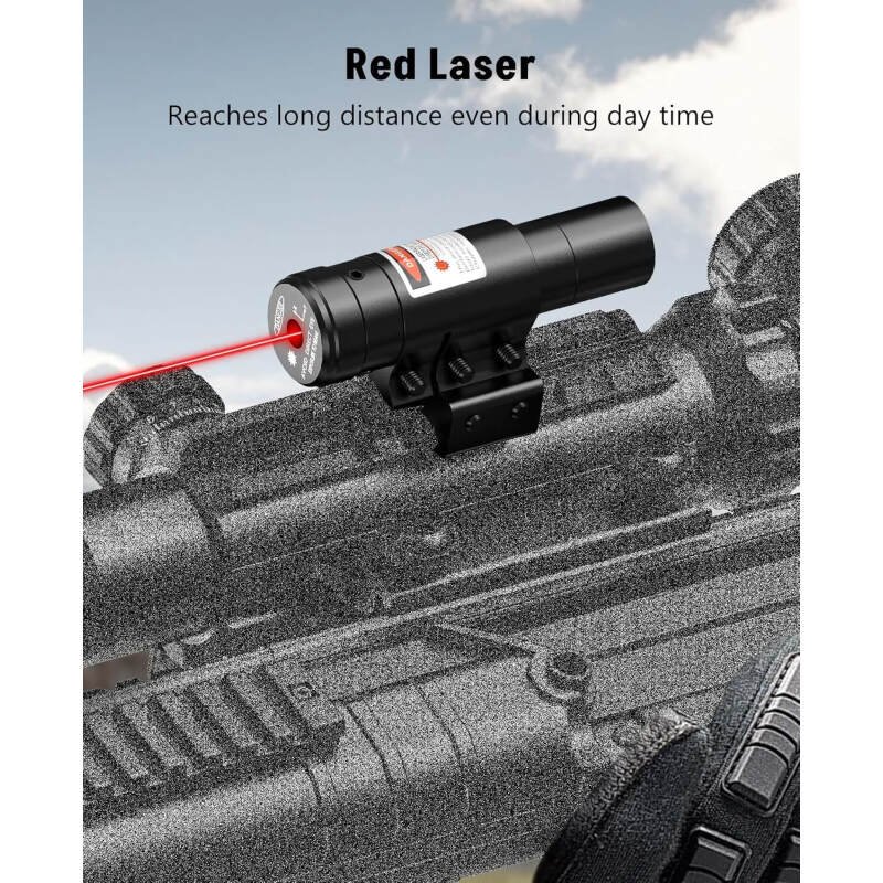MidTen 4-16×50 AO Tactical Rifle Scope Dual Illuminated Optics & Illuminated Reflex Sight 4 Holographic Reticle Red/Green Dot Sight & Laser Sight & Flashlight