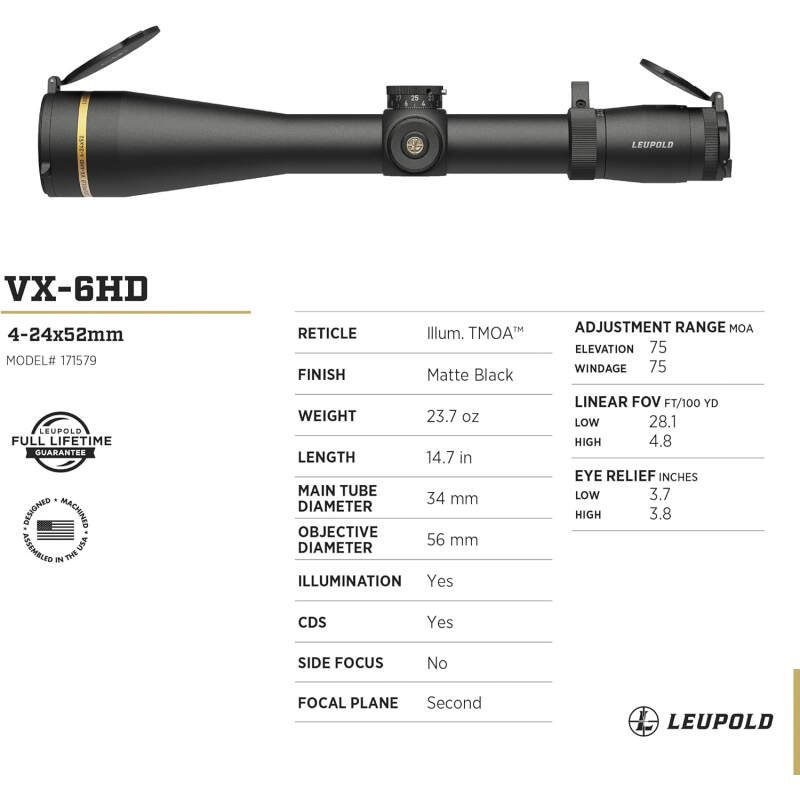 Leupold VX-6HD 4-24x52mm Riflescope
