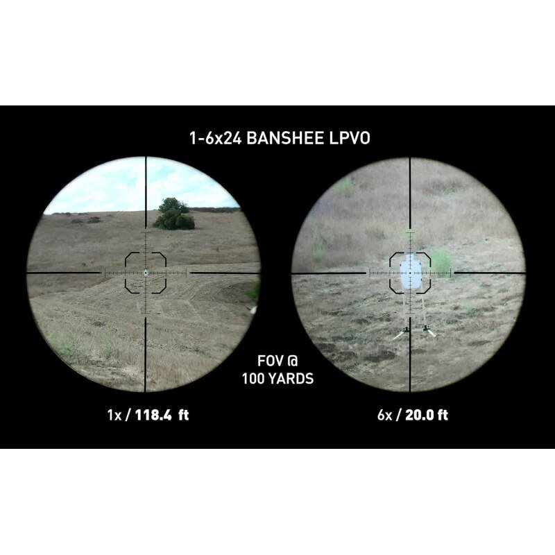 Monstrum Banshee 1-6×24 LPVO Rifle Scope with Offset Scope Mount