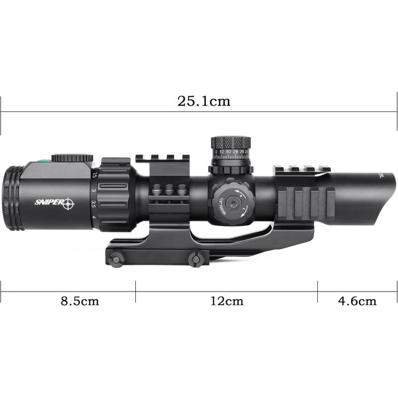 Sniper ST1-4X28 Rifle Scope Combo REDDOT Flashlight RED Laser