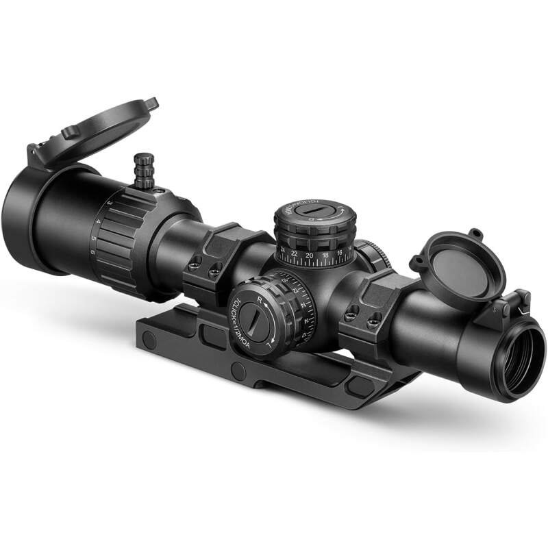 CVLIFE EagleTalon LPVO Rifle Scope with 30mm Cantilever Mount, Illuminated BDC Reticle for .223/5.56 and .308/7.62