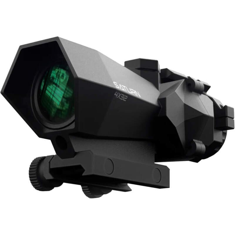 Saturn 4×32 Tactical Rifle Scope, Chevron, BDC .223/5.56, with Removable Picatinny Rail