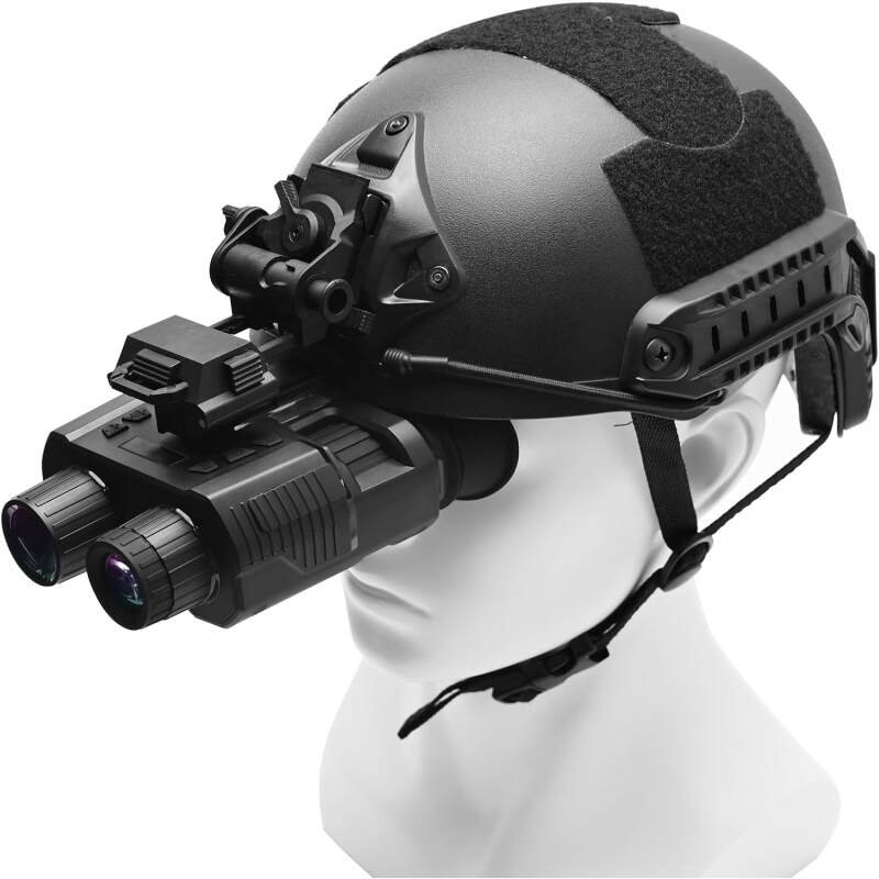 BINOCK NV8000 Night Vision Goggles Head-Mounted, 3D Naked-Eye Display Infrared Night Vision Binoculars for Helmet with 7 Level Brightness Adjustment, Waterproof Night Vision Device for Adults