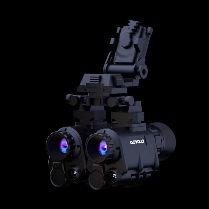 NVG 2K Digital Night Vision Binoculars & Scope, Dual-Tube Helmet Mountable Night Vision with 4 Color Modes/4X Magnification, HD Recording & Playback for Hunting (Helmet Not Included)