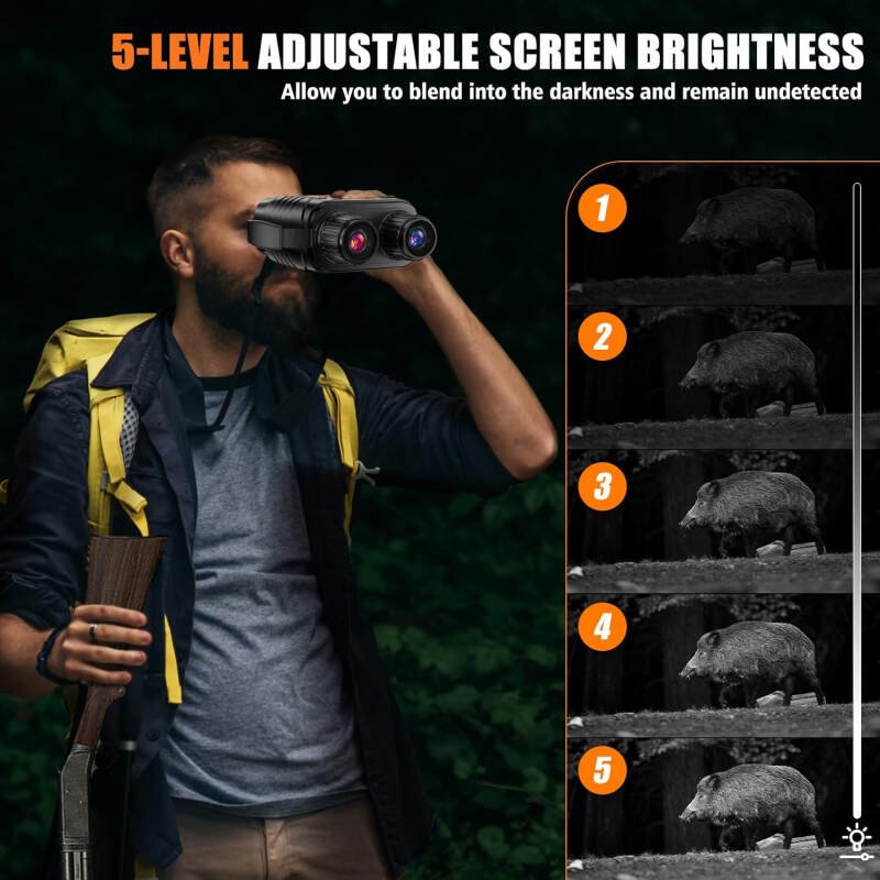 Night Vision Goggles, Night Vision Binoculars for Adults, HD Screen Thermal Binoculars with 64GB TF Card for Photos and Videos, Perfect for Outdoor Hunting Camping and Wildlife Observation