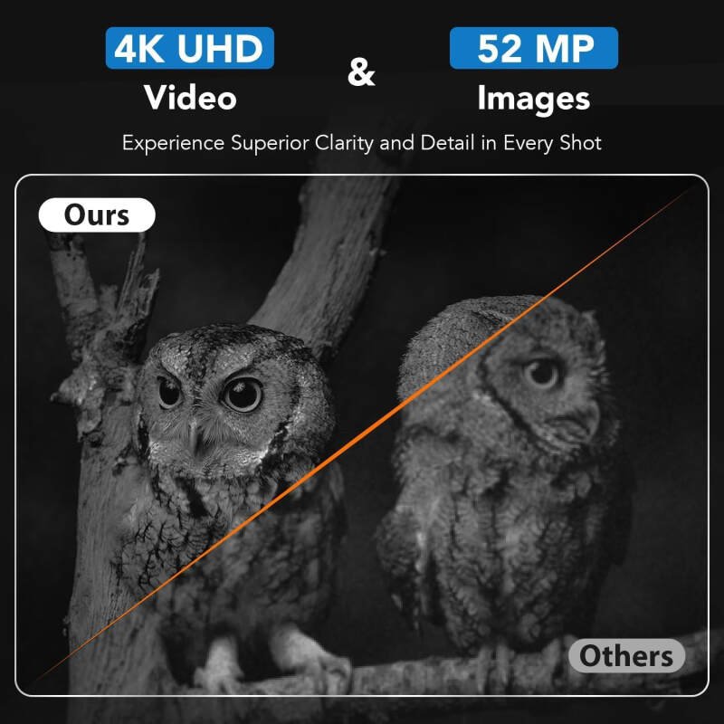 GTHUNDER Night Vision Goggles, Night Vision Binoculars – 4K UHD Video, 52MP Photos, App Remote Control, 10X Zoom, 4″ HD Screen, 984ft, 7-Level IR, 4000mAh, 32GB Card – Ideal for Hunting & Security