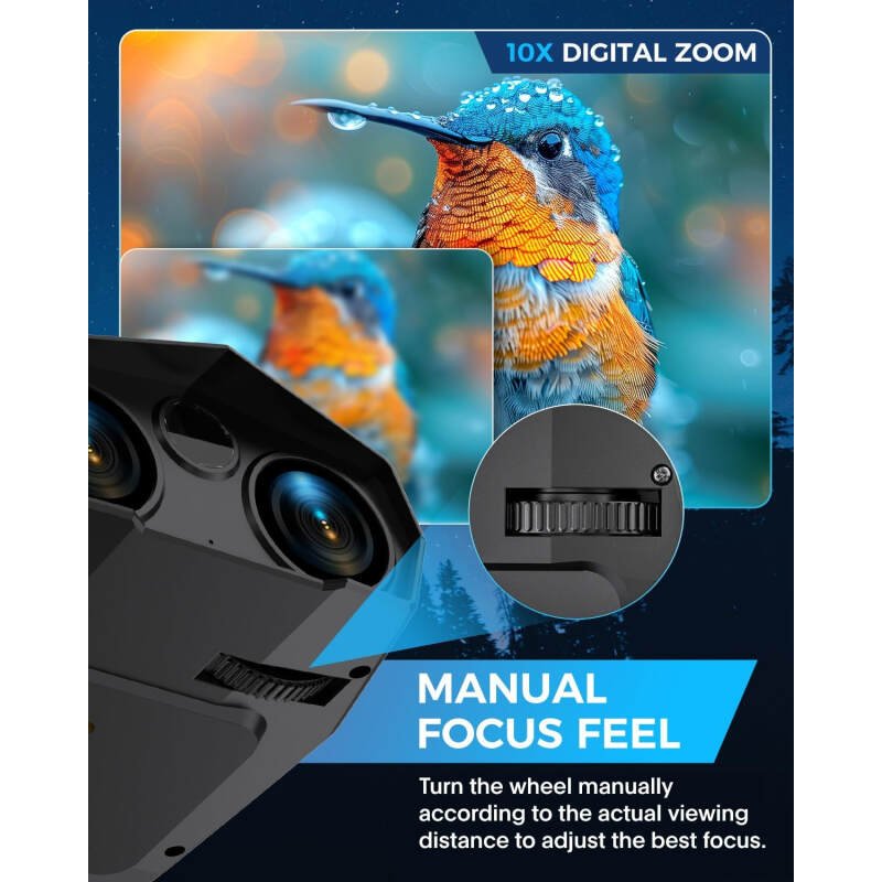 Night Vision Goggles – 5K Night Vision Binoculars for Adults, 5000mAh Rechargeable Infrared Binoculars with 3” Large Screen, 10X Digital Zoom External Flashlight for Camping