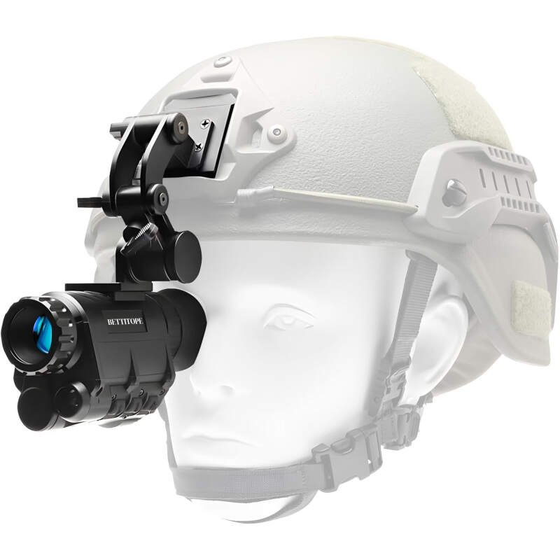 NVG30 Night Vision Goggles Night Vision Monocular,PVS-14 Tactical Helmet Mounted with binoculars,4 Color Modes 4X Magnification,Day&Night Use,HD Record&Playback for Camping Surveillance Wifi