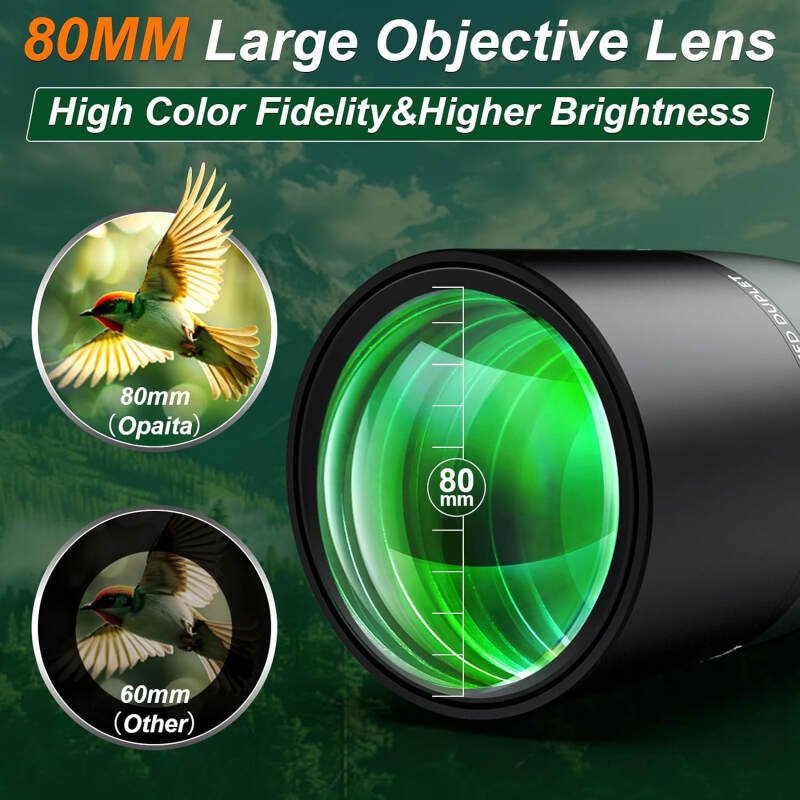 25-75X80 Spotting Scope for Shooting Hunting – Spotter Scopes with Tripod Phone Adapter Waterproof HD Scope for Target Shooting Bird Watching