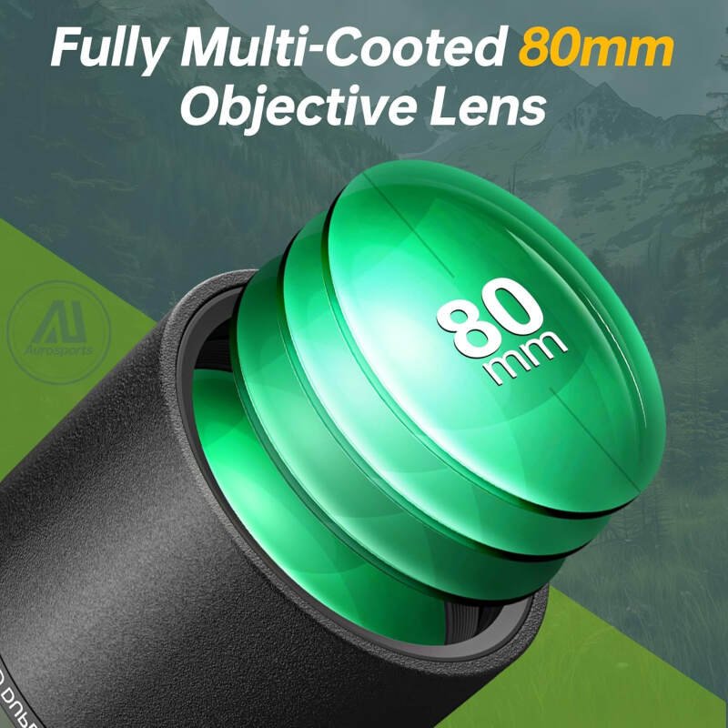 25-75X80 Spotting Scope for Target Shooting – Aurosports BAK4 High Definition Scopes with Tripod & Phone Adapter – Waterproof Spotter Scope for Hunting Bird Watching Wildlife Viewing