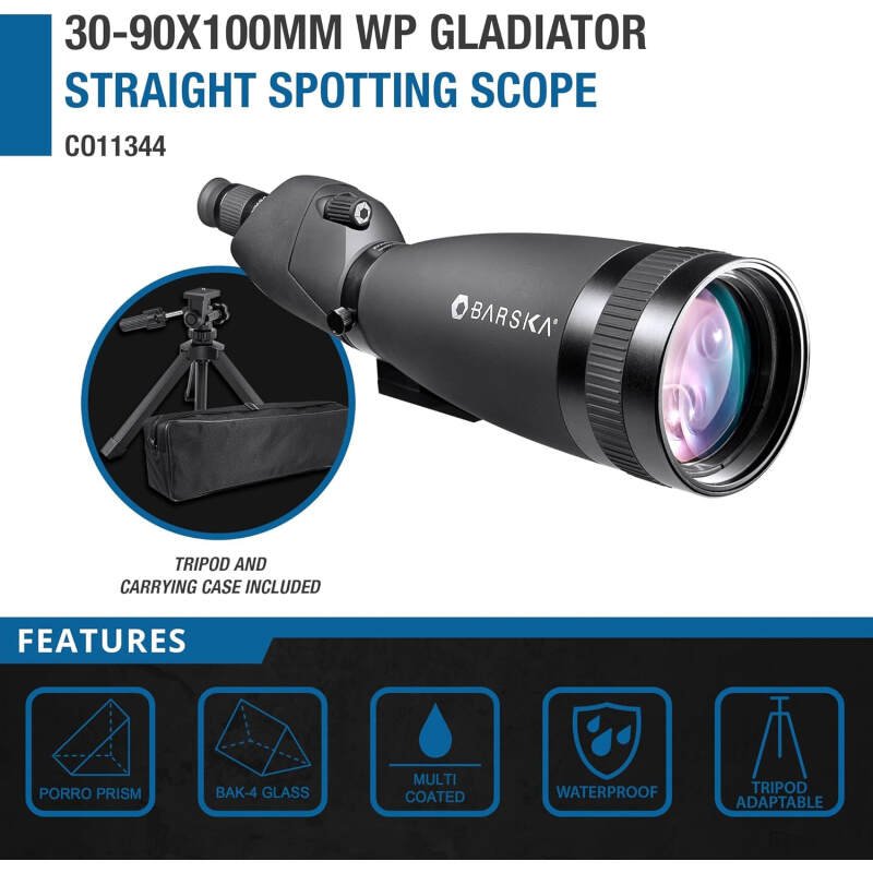 BARSKA 30-90×100 WP Gladiator Spotting Scope