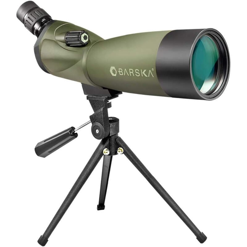 Barska AD11284 Blackhawk 20-60×60 Waterproof Spotting Scope with Tripod & Cases for Birding, Target Shooting, Sports, etc , Green