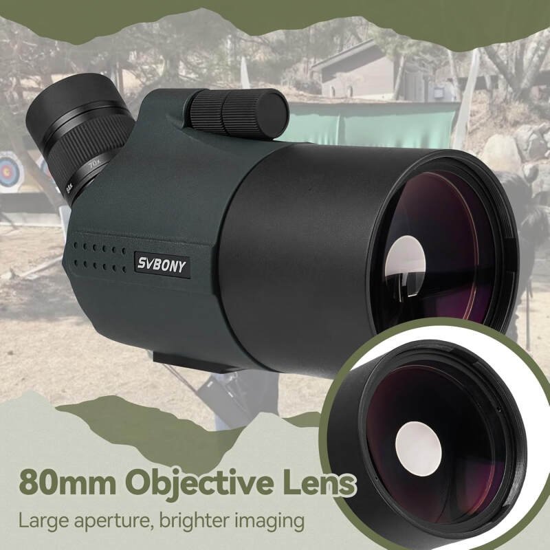 SVBONY SV41Pro Mak Spotting Scopes, 28-84x80mm Spotter Scope with Fully Multi-Coated & 1.25″ Detachable Eyepiece, Compatible with WiFi Camera for Target Shooting, Bird Watching, Astronomy Beginners