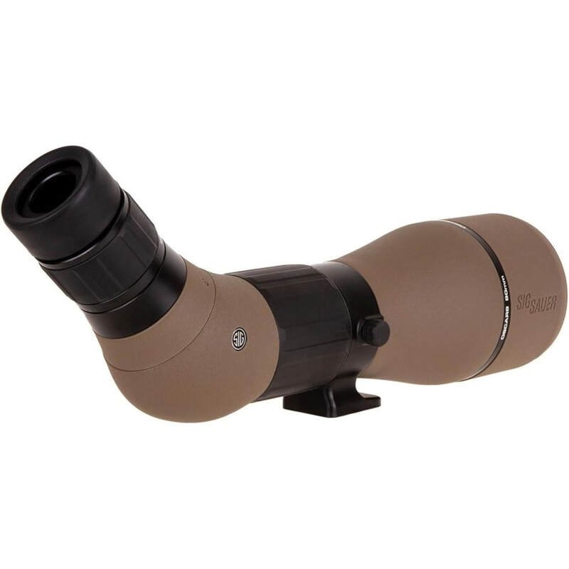 Sig Sauer OSCAR8 27-55x80mm Tactical Hunting Durable Lightweight Waterproof Fogproof 15 Inch Adjustable Aluminum Angled Monocular Spotting Scope | Neoprene Cover Included