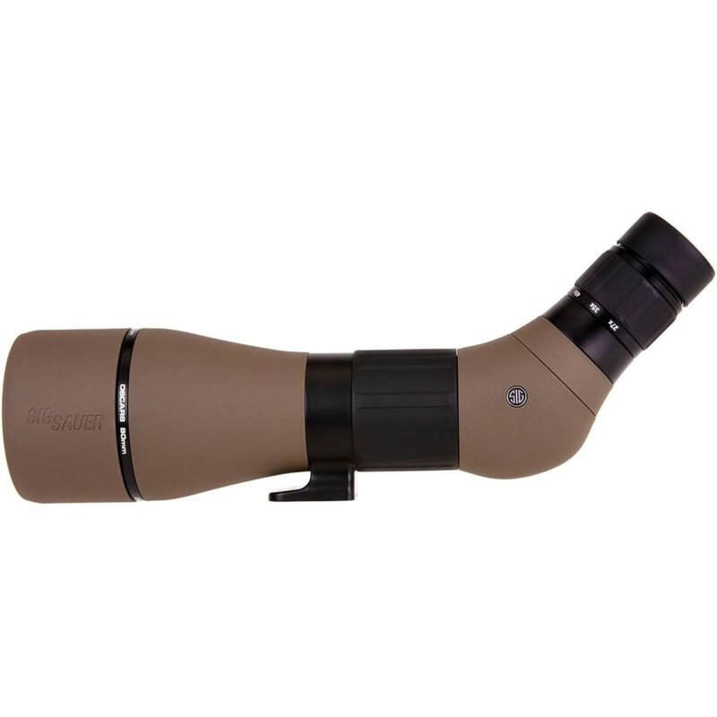 Sig Sauer OSCAR8 27-55x80mm Tactical Hunting Durable Lightweight Waterproof Fogproof 15 Inch Adjustable Aluminum Angled Monocular Spotting Scope | Neoprene Cover Included