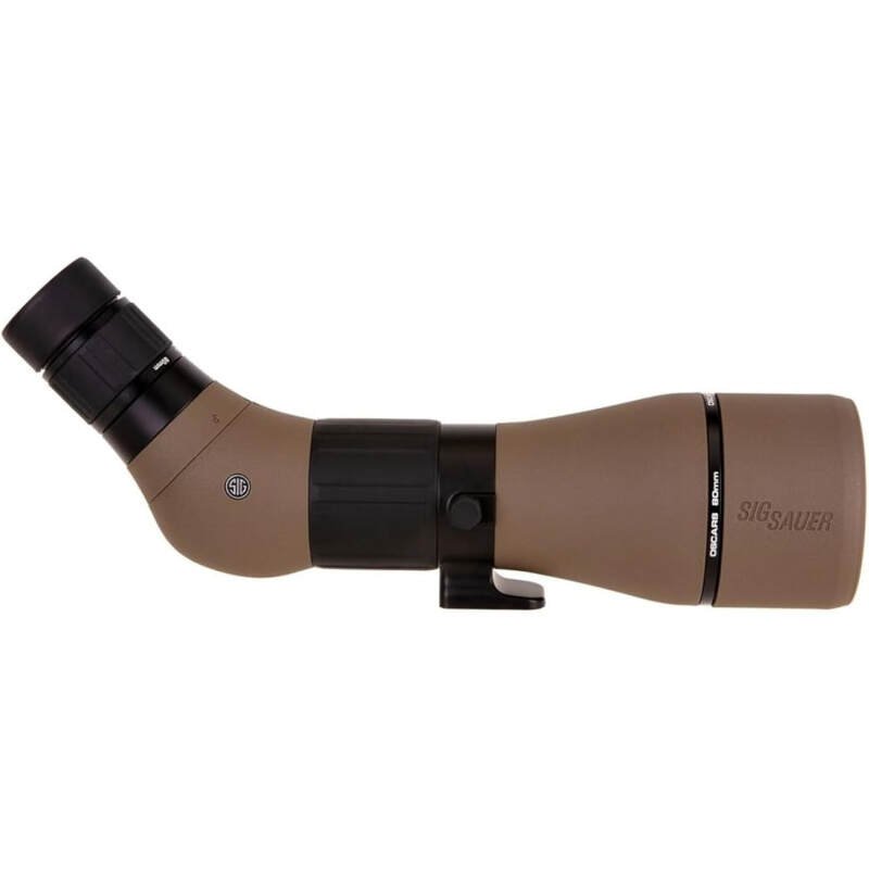 Sig Sauer OSCAR8 27-55x80mm Tactical Hunting Durable Lightweight Waterproof Fogproof 15 Inch Adjustable Aluminum Angled Monocular Spotting Scope | Neoprene Cover Included