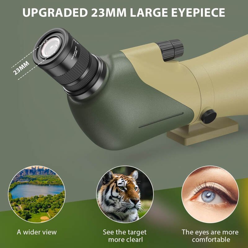 WOSPORTS 25-75×85 Spotting Scopes for Birdwatching, Spotter Scope with Tripod, Carrying Bag, Phone Adapter, BAK4 HD Multi-Coated Optics, Adjustable Eyecup, FMC Lens, Moon Viewing, Wildlife Viewing