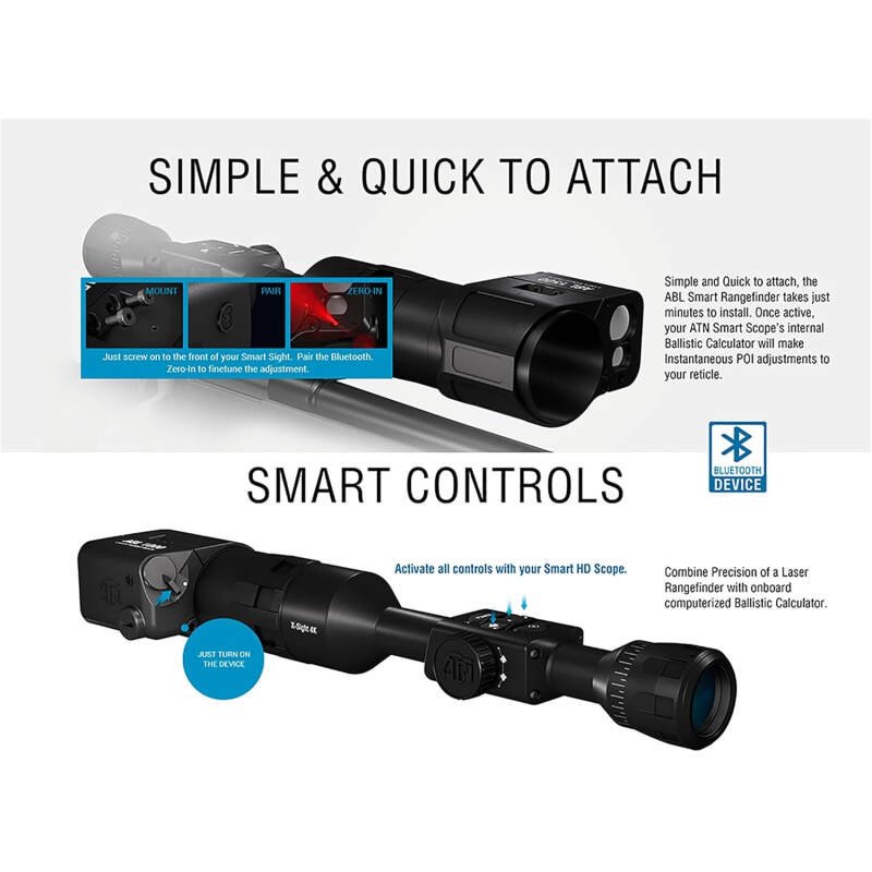 ATN Auxiliary Ballistic Smart Laser Rangefinder w/Bluetooth