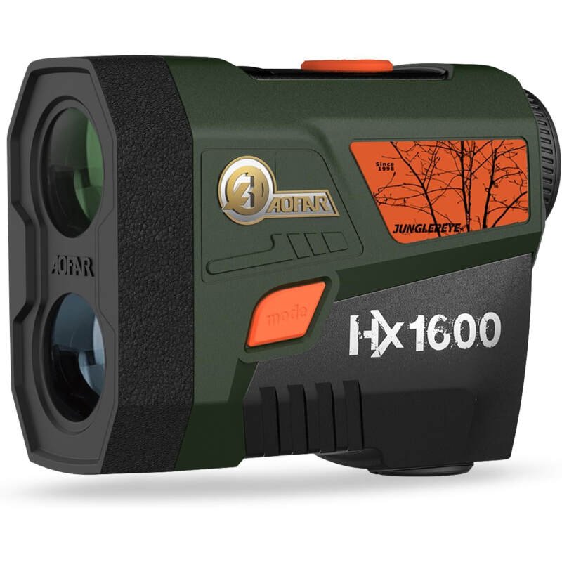 AOFAR HX1600 Hunting Rangefinder with Dual-Color OLED Display, Ultra-Clear Optics with 95%+ Transmittance of Glass, 1600 Yards with Angle and Horizontal Distance, Range, Scan, Speed Mode, Waterproof