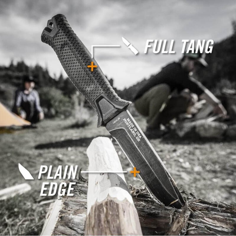 Gerber Gear StrongArm – Fixed Blade, Full Tang Knife – Camping Knife with Multiple Carry Options – Coyote Brown, Plain Edge