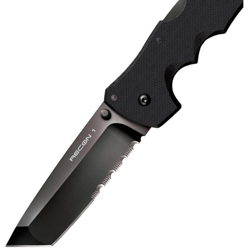Cold Steel Recon 1 4″ S35VN Razor-Sharp Blade 5.375″ G-10 Handle Tactical Folding Knife w/Tri-Ad Lock, Ambidextrous Pocket/Belt Clip