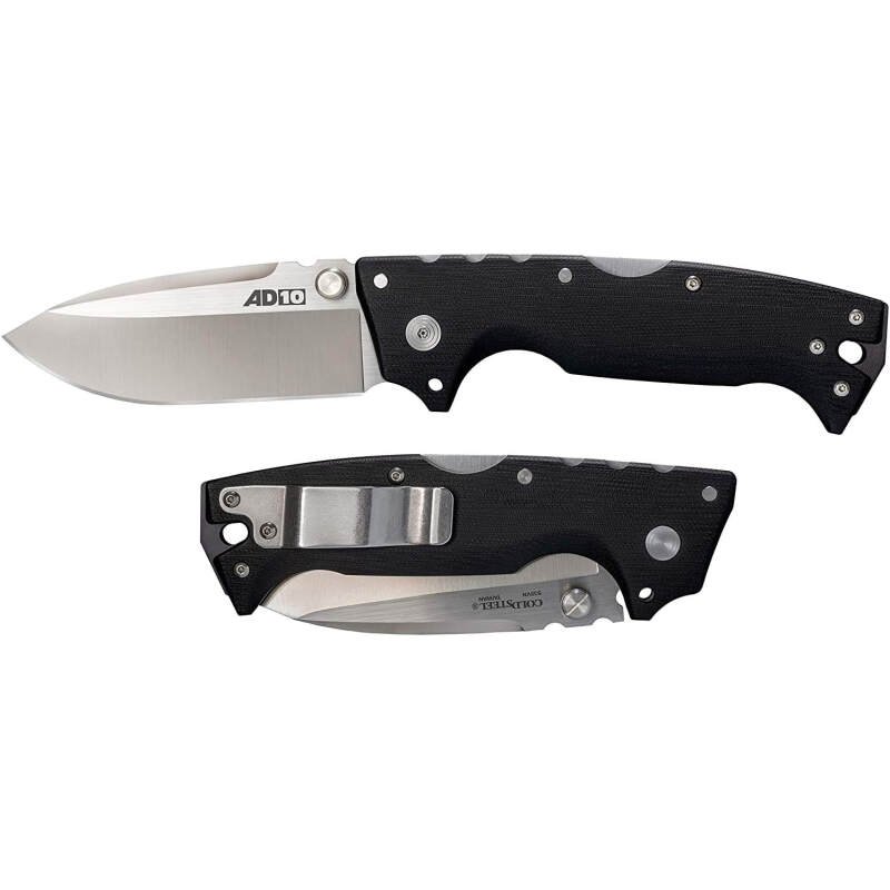 Cold Steel AD-10 3.5″ S35VN Steel Ultra-Sharp Blade 5.25″ G-10 Handle Tactical Folding Knife with Tri-Ad Locking Mechanism