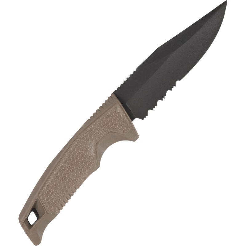 SOG Recondo FX Partially Serrated Fixed-Blade Tactical Duty Knife |Full-Tang CRYO 440C Stainless Steel Blade | Rubberized Grip