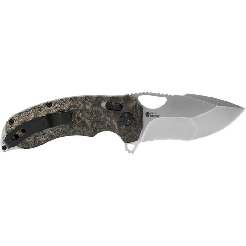 SOG Kiku Quick-Opening Sharp Ambidextrous Pocket Folding Knives with Linen Micarta Handle | CTS XHP Steel, XR Lock