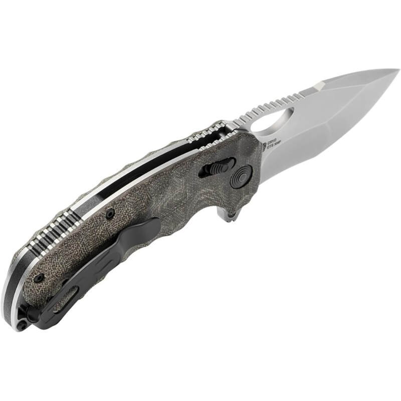 SOG Kiku Quick-Opening Sharp Ambidextrous Pocket Folding Knives with Linen Micarta Handle | CTS XHP Steel, XR Lock