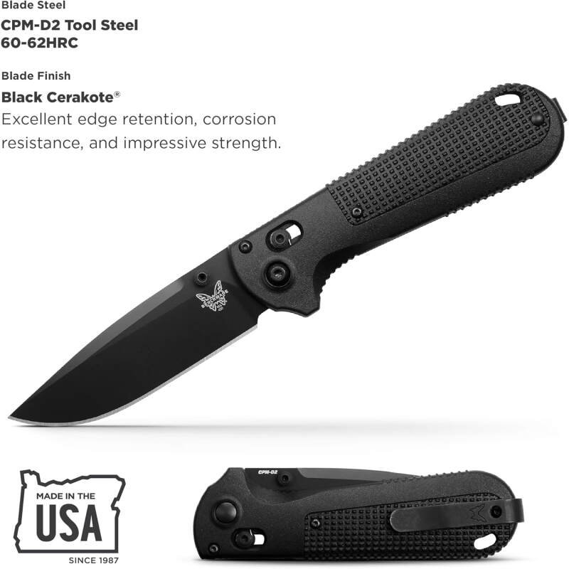 Benchmade – Redoubt 430 Tactical Knife with Black Grivory Handle (430BK-02)