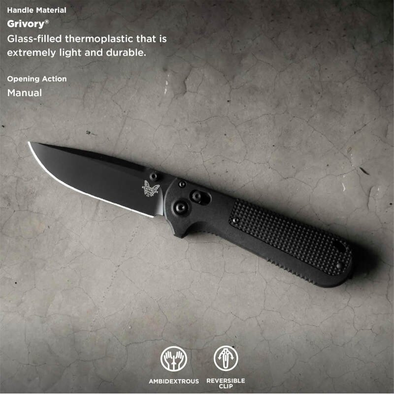 Benchmade – Redoubt 430 Tactical Knife with Black Grivory Handle (430BK-02)