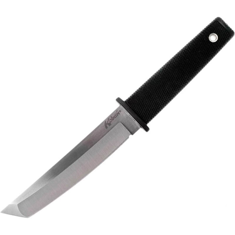 Cold Steel Kobun Plain Edge 5.5″ Japanese AUS8A Stainless Steel American Tanto Shape Fixed Blade Tactical Hunting Knife, Ergonomic Kray-Ex Handle, Secure-Ex Sheath