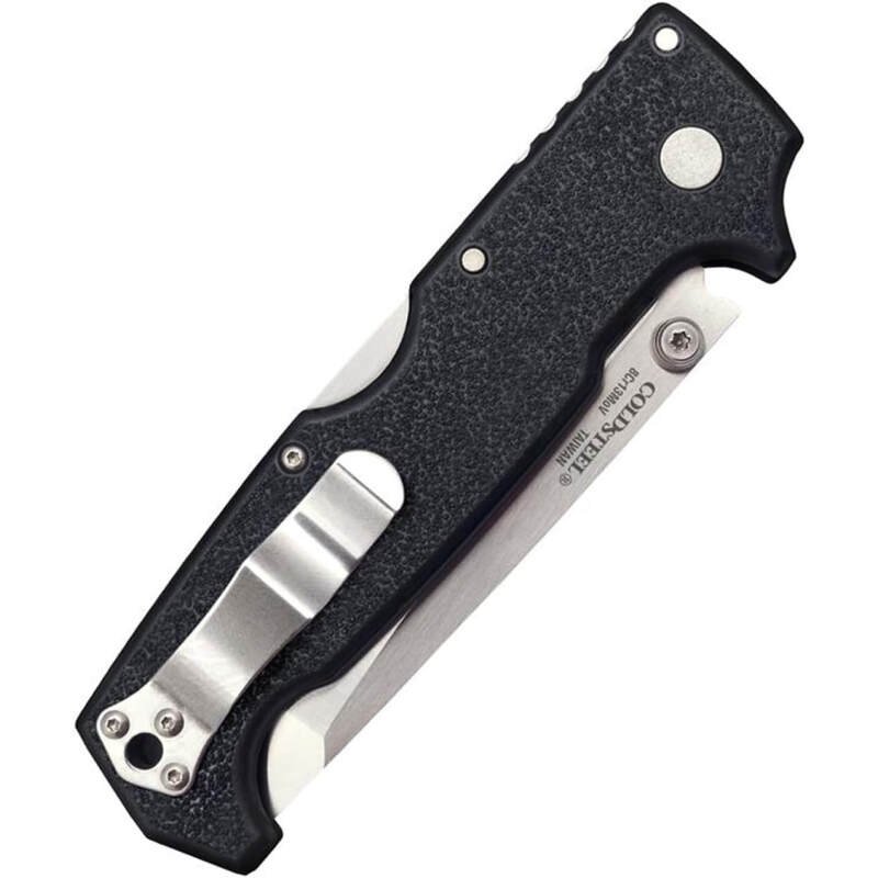 Cold Steel SR1 Lite 8Cr14MoV Steel 4″ Blade Griv-Ex Handle Tactical Self-Defense Folding Knife with Tri-Ad Locking Mechanism, Pocket/Belt Clip