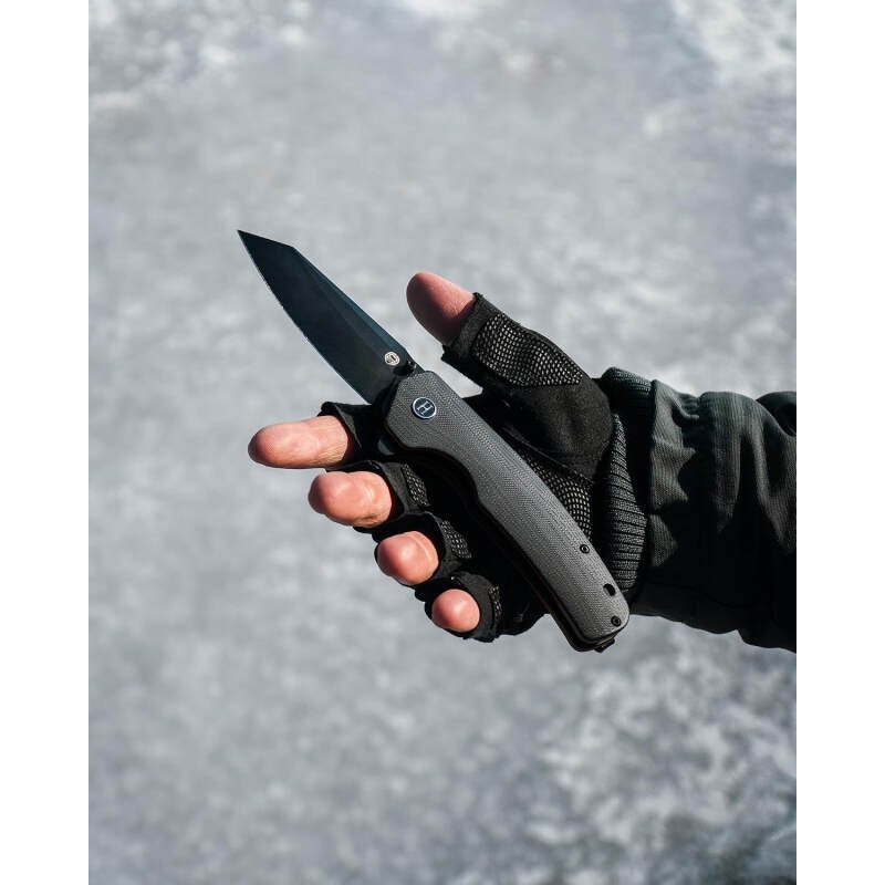 Clip Point Folding Knife with G10 Tactical Handle, D2 Steel Blade, Gift Box Set (Grey+Red) – Ideal for Outdoor Enthusiasts – Holtzman’s Gorilla Survival