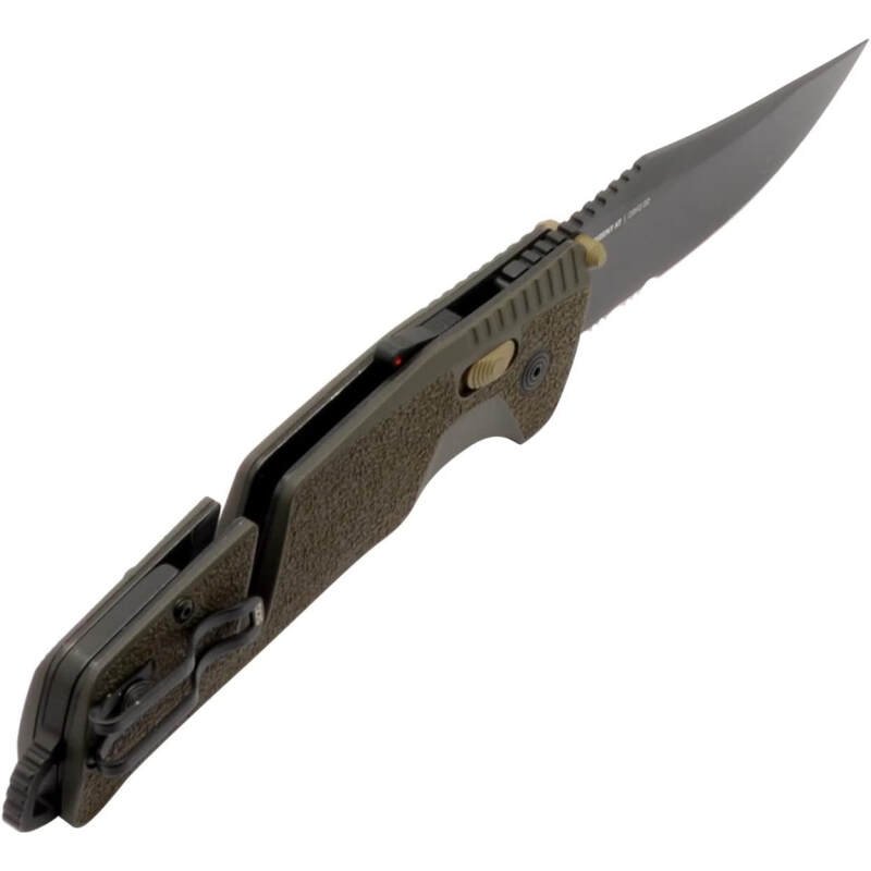 SOG Trident at Ambidextrous Professional Partially Serrated Folding Knives | Heat-Treated CRYO D2 Stainless Steel Blade