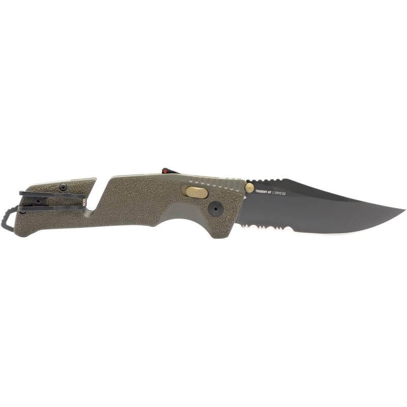 SOG Trident at Ambidextrous Professional Partially Serrated Folding Knives | Heat-Treated CRYO D2 Stainless Steel Blade