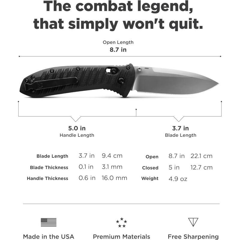 Benchmade – Presidio II 570 Tactical Knife with Graphite Black CF Elite Handle (570-1)