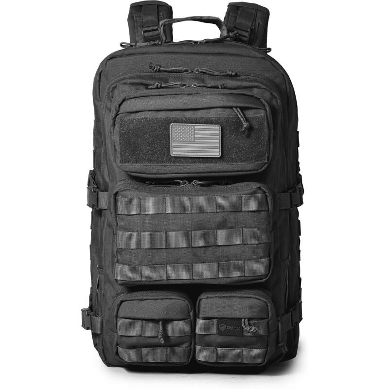 Falko Tactical Backpack 50L, 2.4x Stronger, Military Backpack, Heavy Duty Rucksack, Molle Large Backpack, Work, Outdoors
