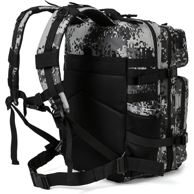 QT&QY 25L/35L/45L Military Tactical Backpack For Men Molle Daypack 3 Day Bug Out Bag Hiking Rucksack With Bottle Holder