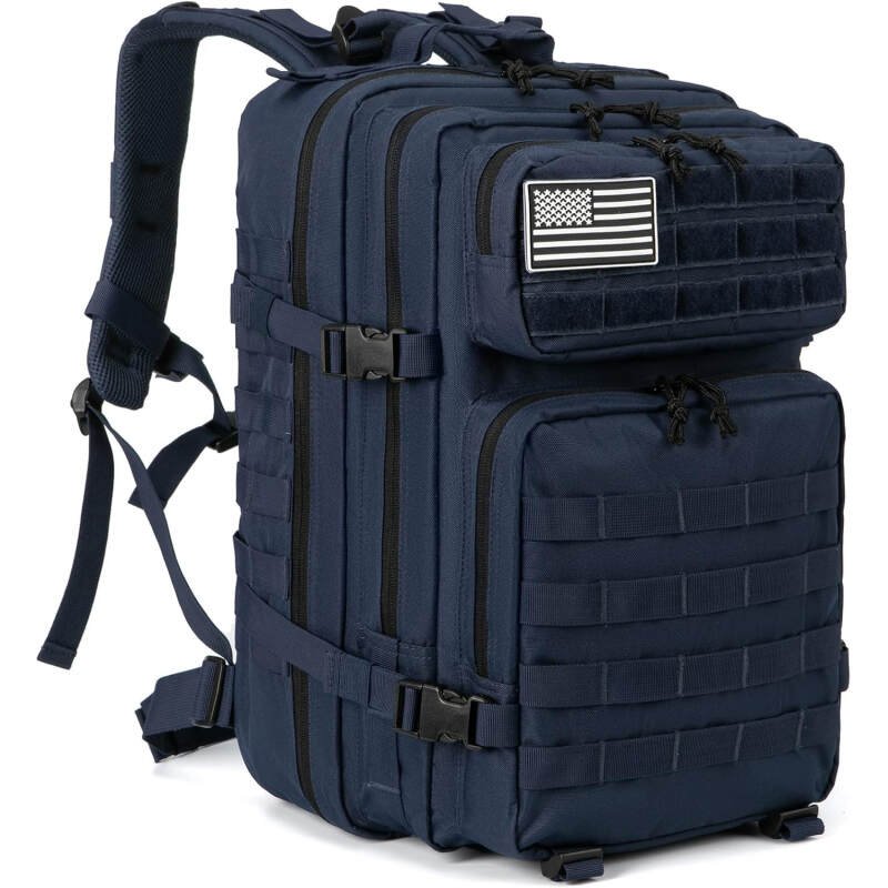 QT&QY 45L Military Tactical Backpacks Molle Army Assault Pack 3 Day Bug Out Bag Hiking Treeking Rucksack…