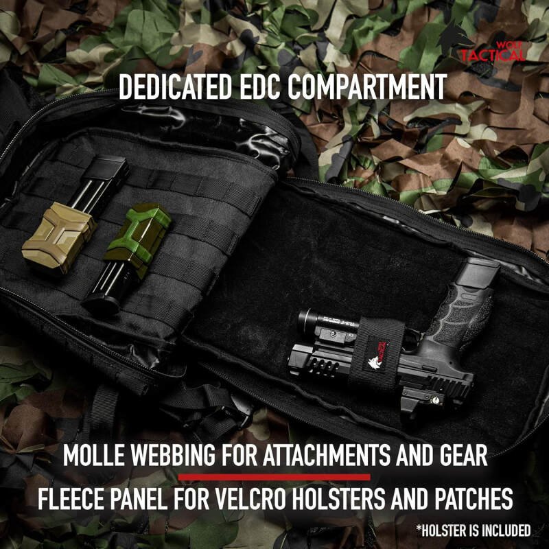 WOLF TACTICAL Molle Backpack Small Tactical Backpack Small Concealed Carry Backpack CCW Backpack Bug Out Bag 24L EDC Daypack