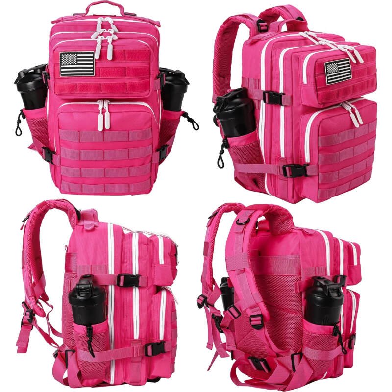 LHI Tactical Military Backpack for Men and Women 25L/35L Army Assault Pack Bag Small Rucksack with Bottle Holder