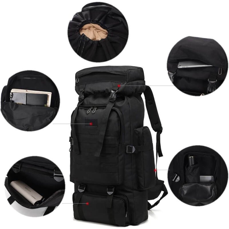 Hiking Backpack for Men 70L/100L Camping Backpack Military Rucksack Molle 3 Days Assault Pack for Climbing