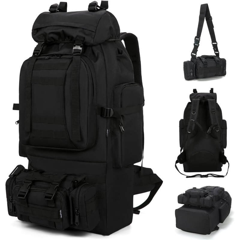 Military Tactical Backpack Detachable Molle Bag Large capacity Rucksack Camping Hiking Backpack for Men Women