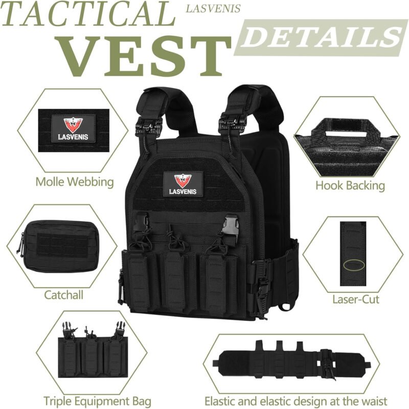 Quick Release Tactical Vest Adjustable Breathable Weighted Outdoor Vest for Training