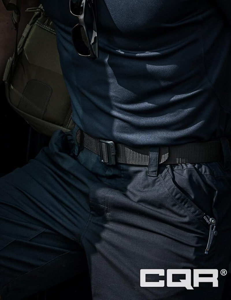 CQR Tactical Belt, Military Style Heavy Duty Belt, Webbing EDC Quick-Release Buckle
