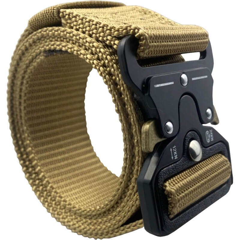 Tactical Belt: Military Style Quick Release Metal Zinc Alloy Buckle Belts – 1.5″ Polyester Web Work Belt
