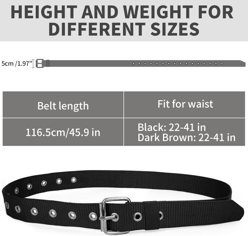 Nylon Belts for Men Tactical Mens Belt Black Duty Belts Hiking Brown Military Belt Adjustable Battle Belt Web Belt