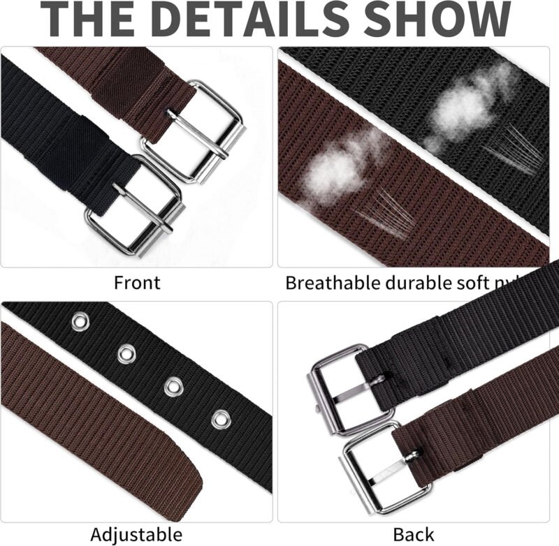 Nylon Belts for Men Tactical Mens Belt Black Duty Belts Hiking Brown Military Belt Adjustable Battle Belt Web Belt